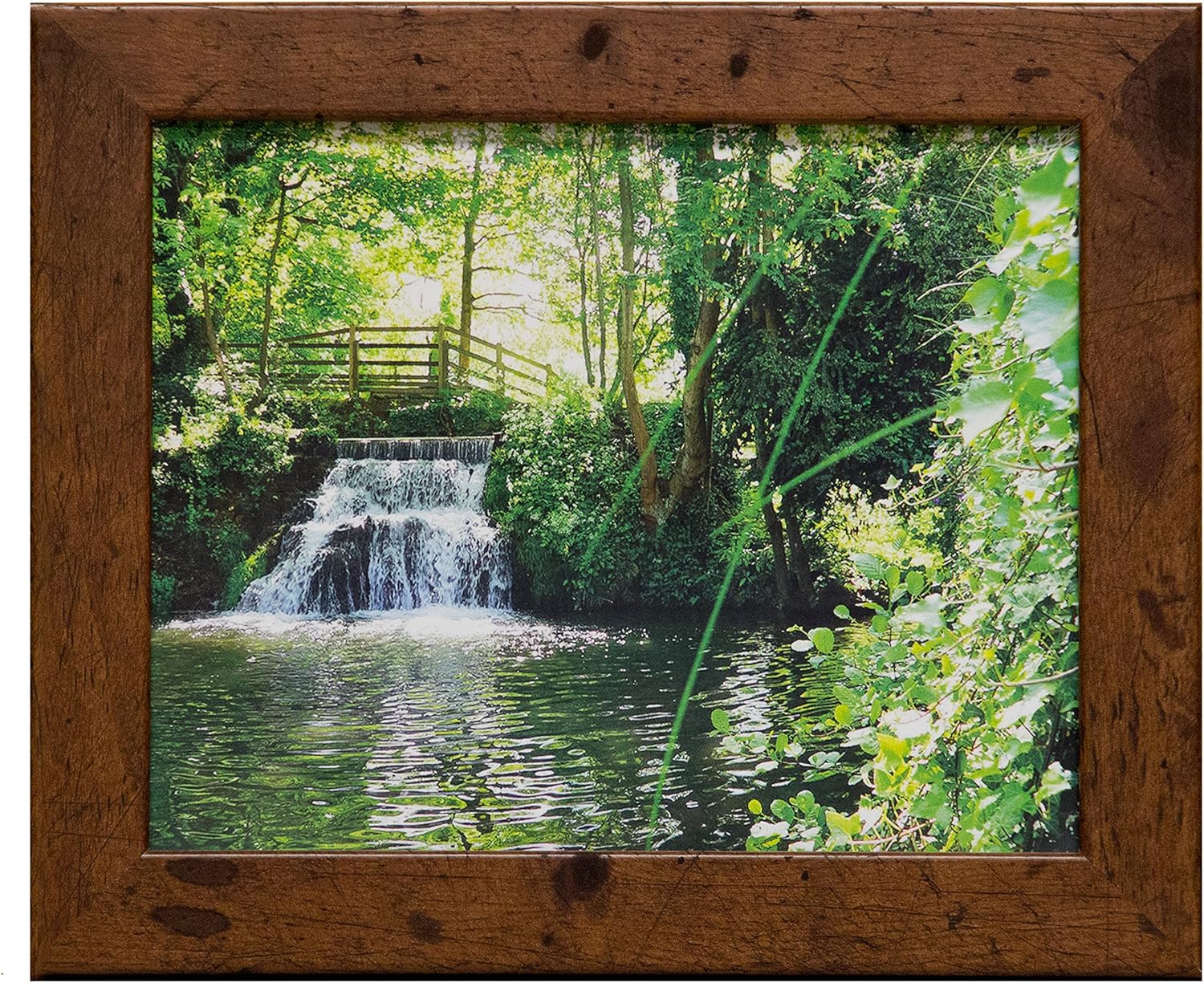 Frame USA Rustic Series 8x10 Wood Grain Picture and Photo Frames (Dark Brown)