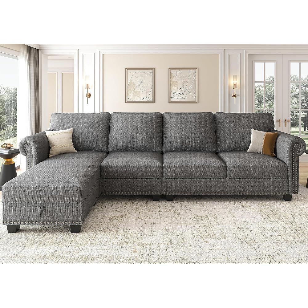 23/mo Finance Nolany Convertible Sectional Sofa LShape Sectional