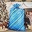 Hallmark 56 Large Holiday Plastic Gift Bag (Blue Stripes with Gift Tag) for Hanukkah, Christmas, Father\'s Day, Birthday, Graduations, Baby Showers