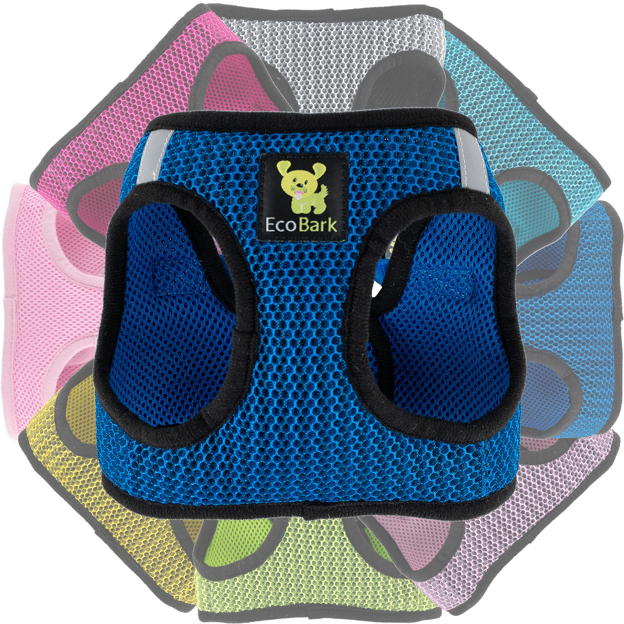 EcoBark Step In Dog Harness Reflective Soft Ultra Padded Mesh Dog Harness XXSmall Medium Dogs Eco-Friendly Comfortable Safe No Pull Adjustable โ image 1