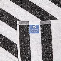 Vista 3 de Arkwright California Chaise Lounge Cover - Paquete de 2 toallas de algodón suave a rayas con soporte de bolsillo para silla de playa, piscina