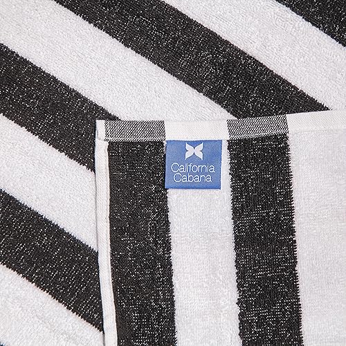 Miniatura 2 de Arkwright California - Funda para tumbona, funda de 12 unidades, toalla de algodón suave a rayas con soporte de bolsillo para silla de playa,