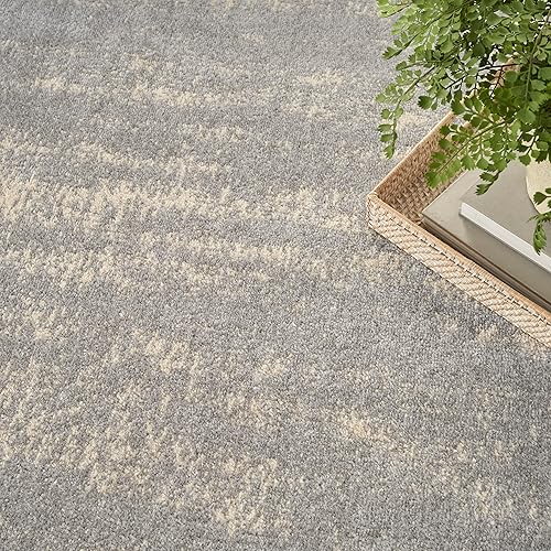 Vista 6 de Nourison Home Essentials - Alfombra moderna de 5 x 7 pies, gris/beige