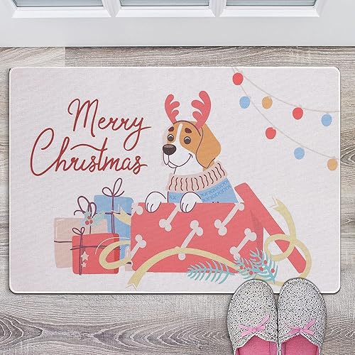 Ileading Tapete de Navidad con gnomos verdes, antideslizante, tapete de entrada de bajo perfil para decoraciĂłn de vacaciones de invierno, lavable a Ileading Tapete de Navidad con gnomos verdes, antideslizante, tapete de entrada de bajo perfil para decoraciĂłn de vacaciones de invierno, lavable a