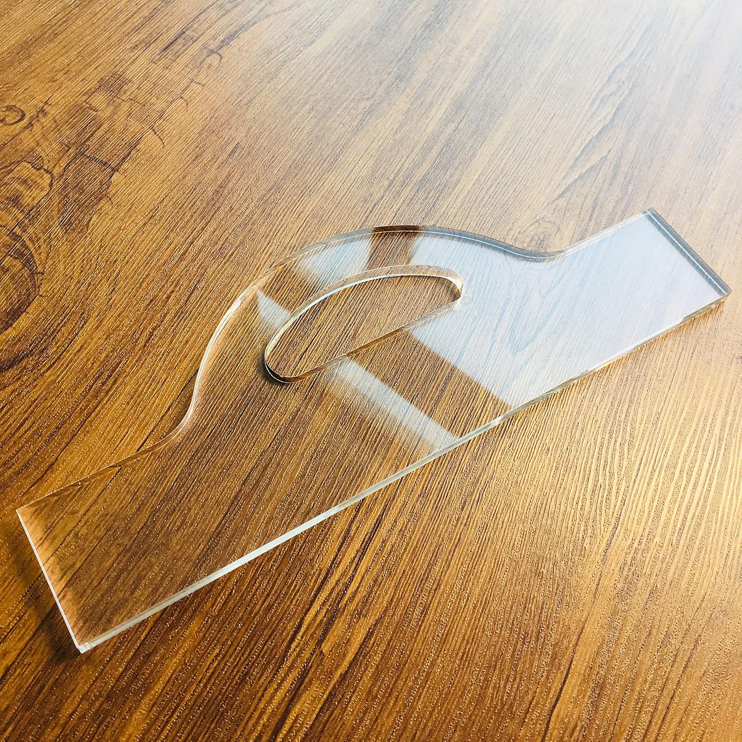 Charcuterie Board Handle Template, Clear Acrylic Template, Woodworking Router Template, Eighth Sunrise