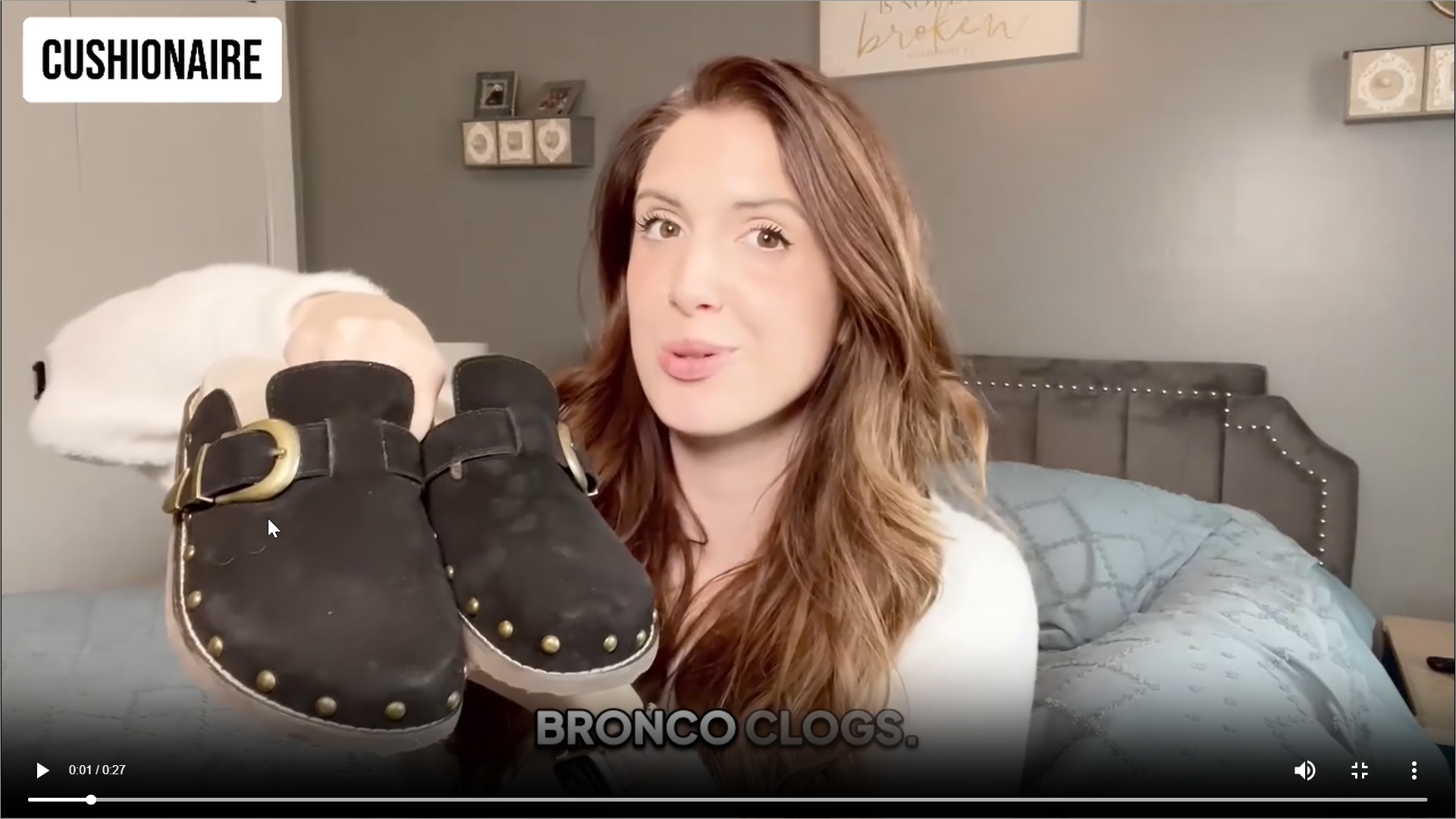 Amazon.com | CUSHIONAIRE Bronco Slip On Mule Womens Shoes