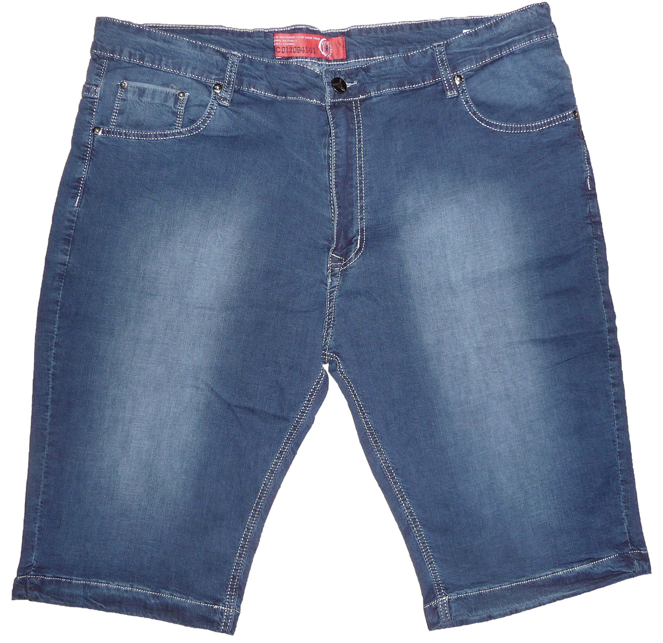 Fantasy Jeans Bermuda Leggero Calibrato Taglia Grande Corto Ginocchio Cotone Uomo