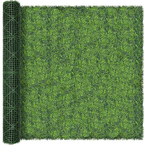120"x 96" (80 SQFT), Artificial Green Ivy Privacy Fence Screen | UV-Anti Boxwood, Faux Green Leaf, Fence Privacy Screen for Outside, Interior Wall Greenery, Indoor Outdoor Plant Decor