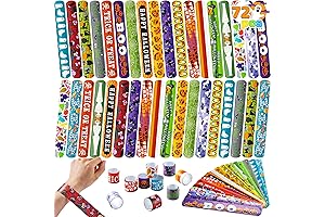 JOYIN 72 PCS Halloween Slap Bracelets for Kids