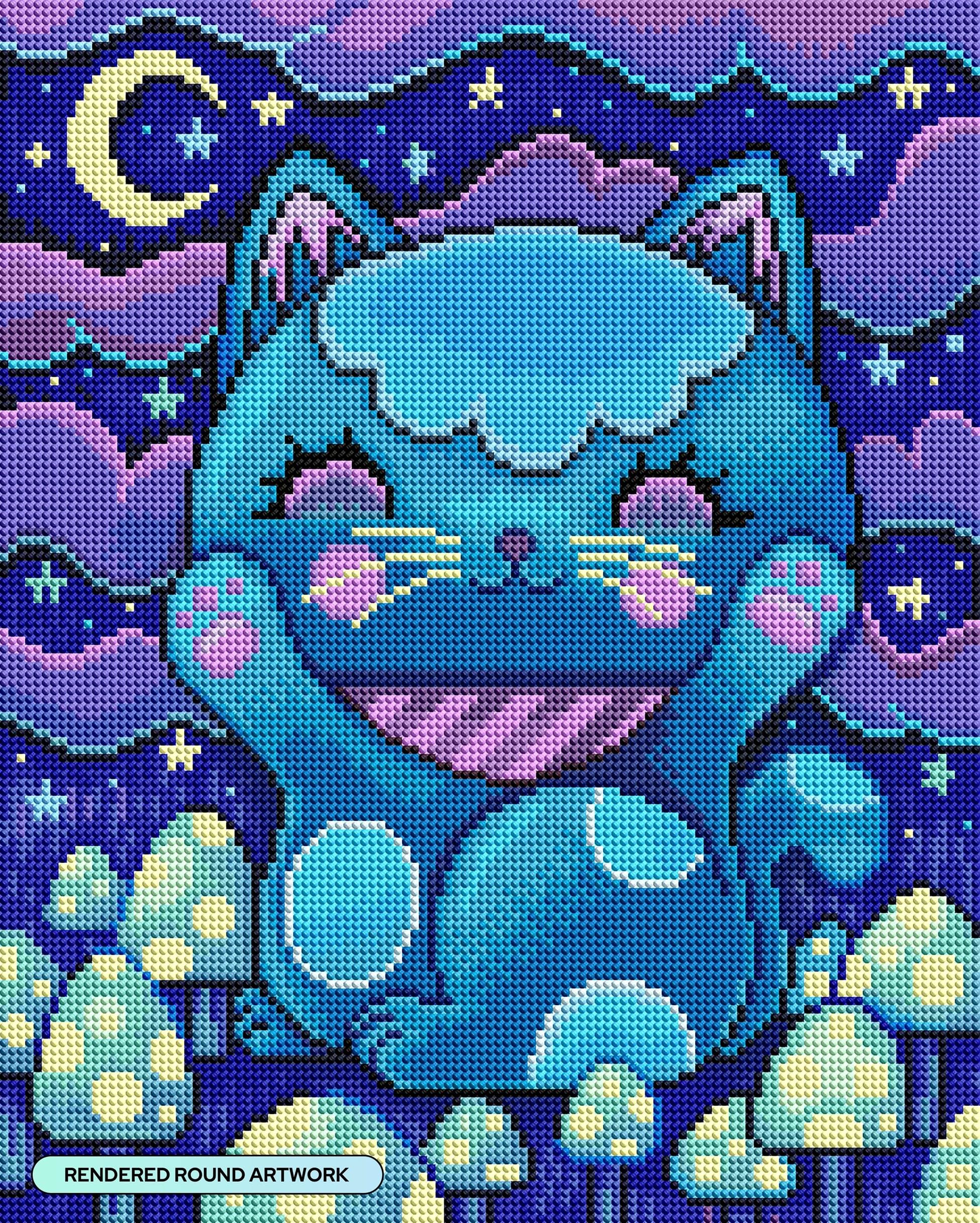 Amazon.com: DIAMOND ART CLUB Midnight Manekineko Diamond Painting