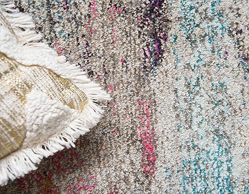 Miniatura 9 de Tapete abstracto Unique Loom, colección Estrella, moderno, multiárea, Polipropileno, Beige