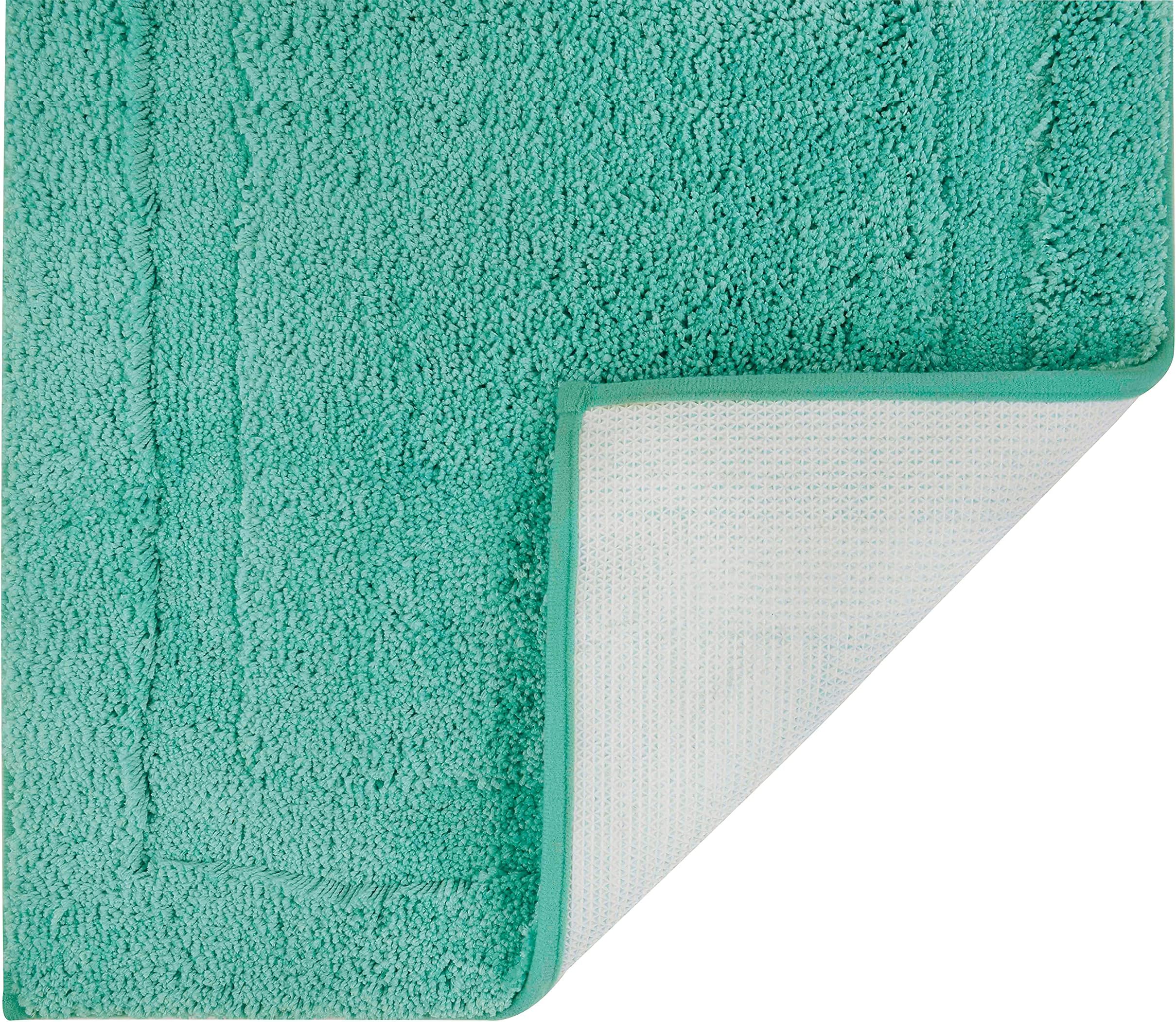 TOMORO Microfibers Non-Slip Bathroom Rug - Quick Dry, Super Absorbent and Soft Luxury Hotel Door Carpet Shower Shaggy Bath Mat Waterproof TPR Non-Skid Backing 20 x 32 inch