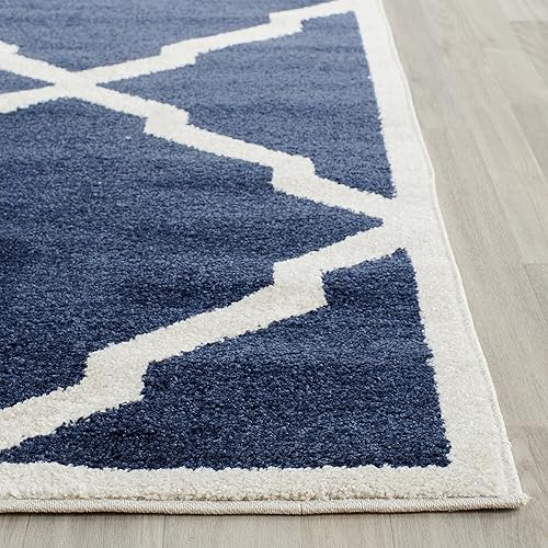 Vista 55 de Safavieh Amherst Collection amt421b Gris Claro y Beige Interior/exterior Area Rug, Polipropileno