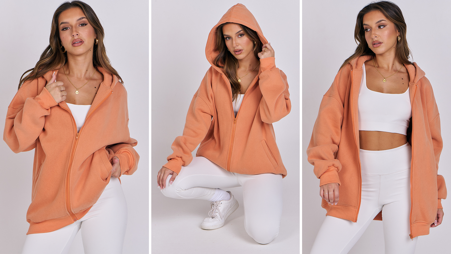 Amazon.com: ANRABESS Womens Zip Up Hoodies Oversized Sweatshirt
