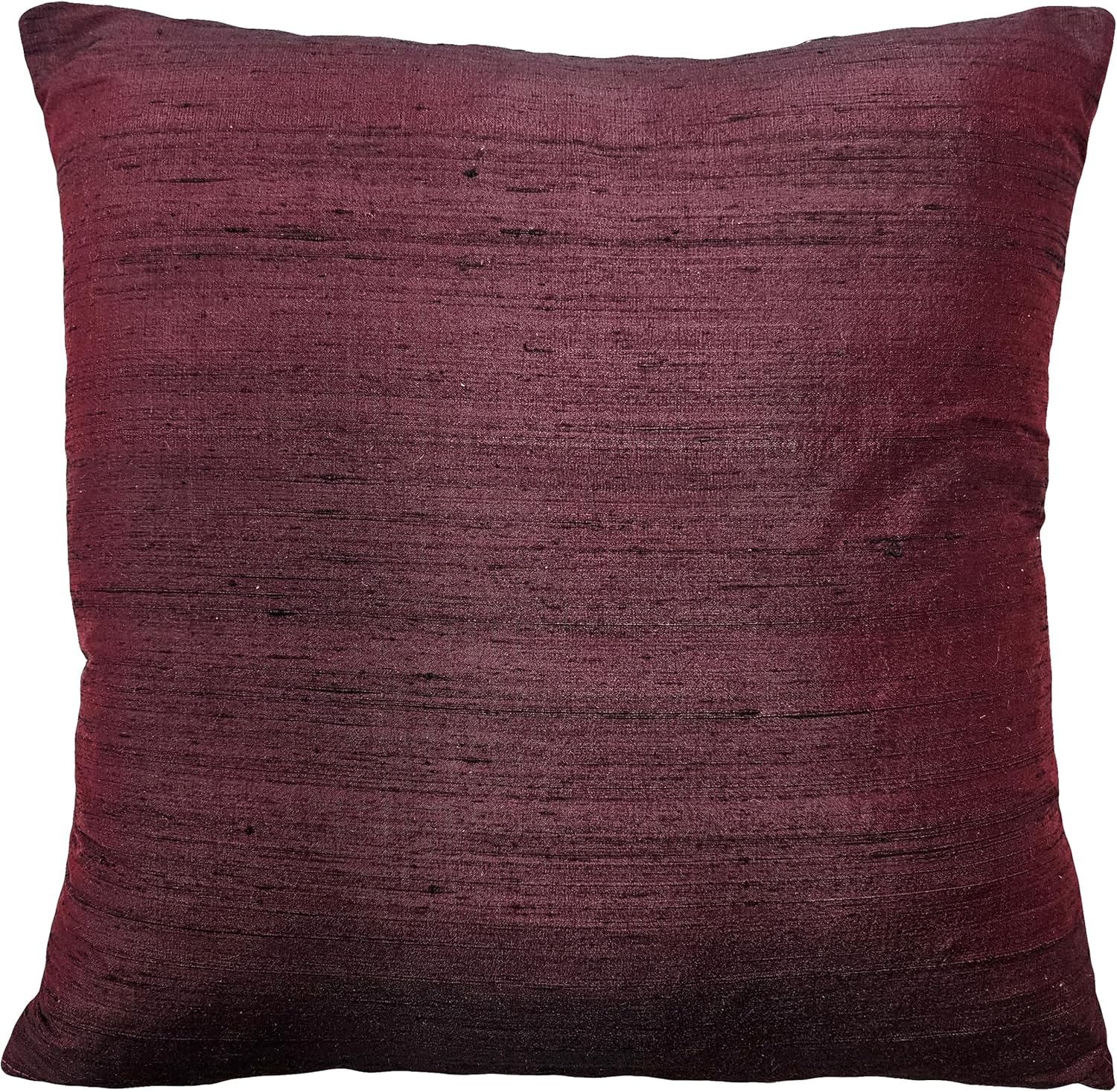 Sankara 100% Natural Dupioni Fine Silk Decorative Throw Pillow with Insert Included, Ink Blue, 18 X 18 (12+ Colors)