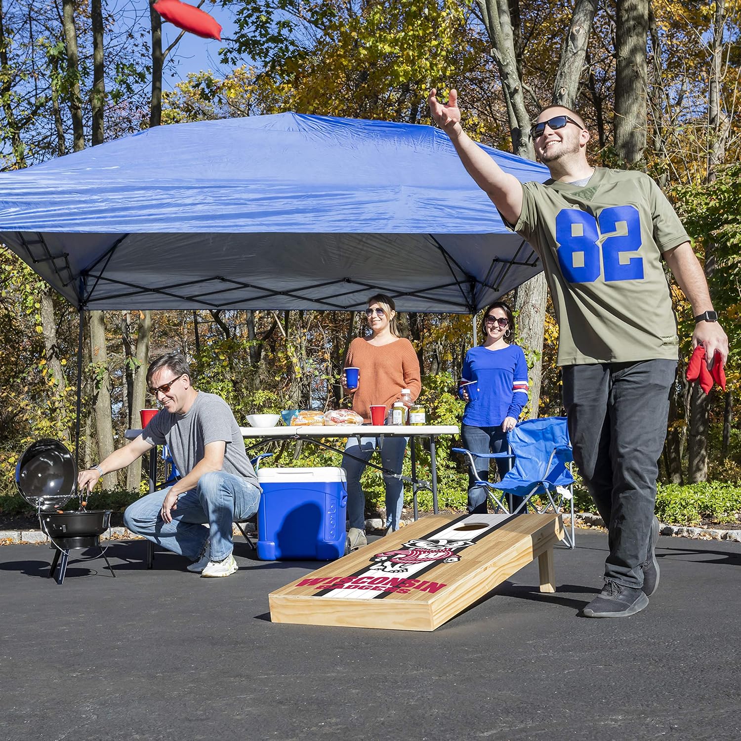 Wild Sports NCAA Cornhole Outdoor Game Set, Hardwood Design, 2' x 4' Foot - Tournament Series : Sports & Outdoors