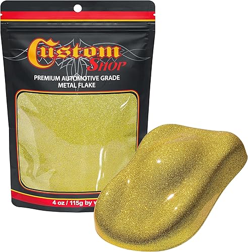 Vista 59 de Custom Shop Escamas de metal para pintura automotriz, rojo fuego, escamas de metal micro de 4oz .004" para pintura de automóvil, aditivo de pinturas