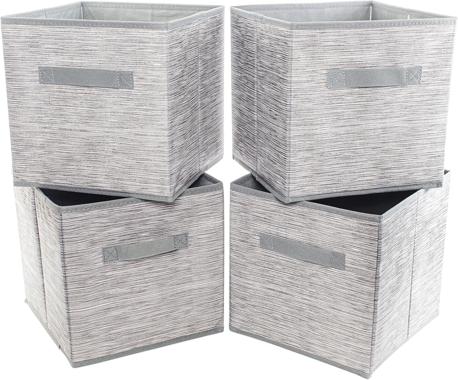 Clay Roberts Foldable Storage Boxes, Pack of 4, Linen Grey, Storage