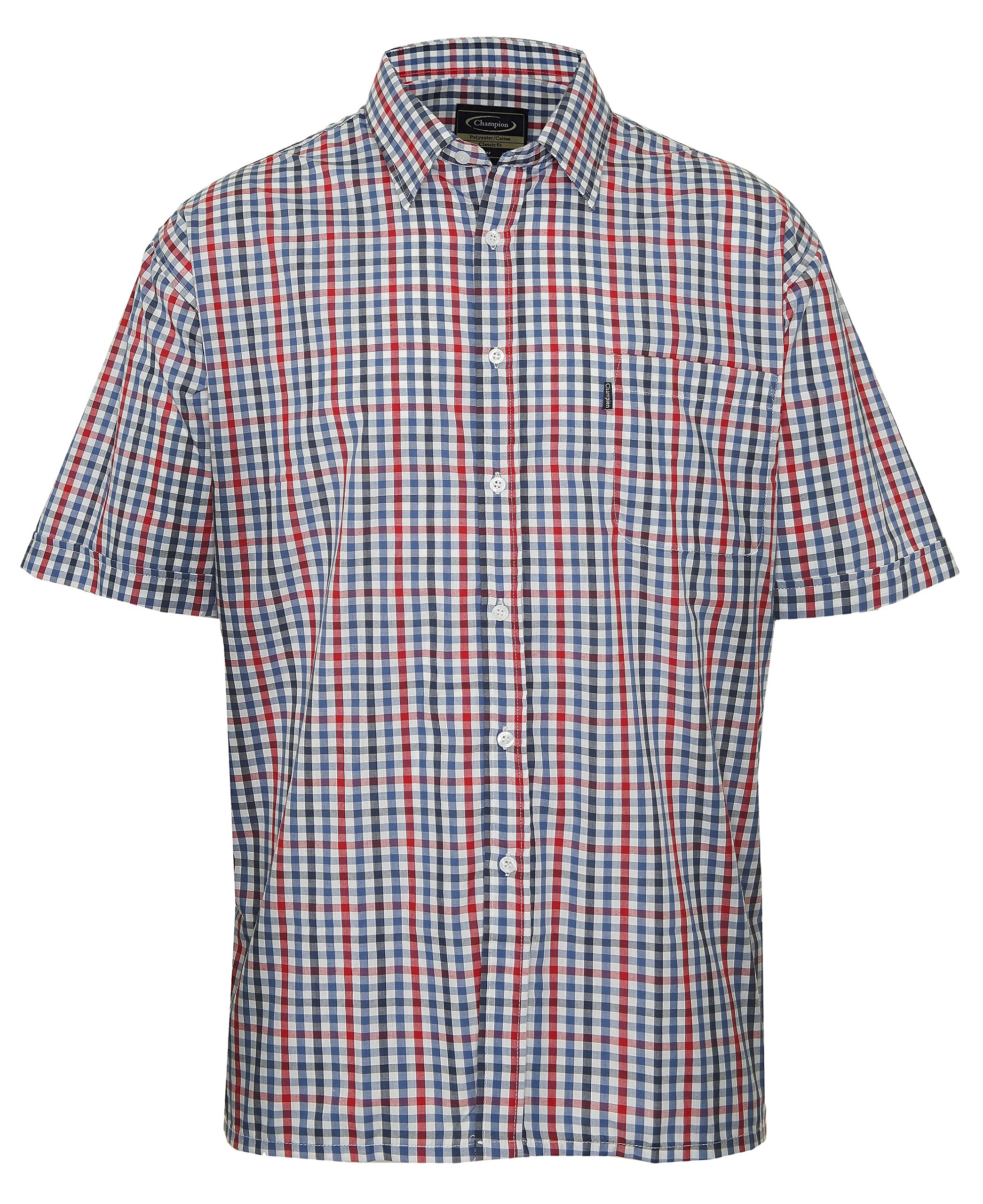 Champion 3014 Mens Short Sleeve Shirts (XXL, blue3036)