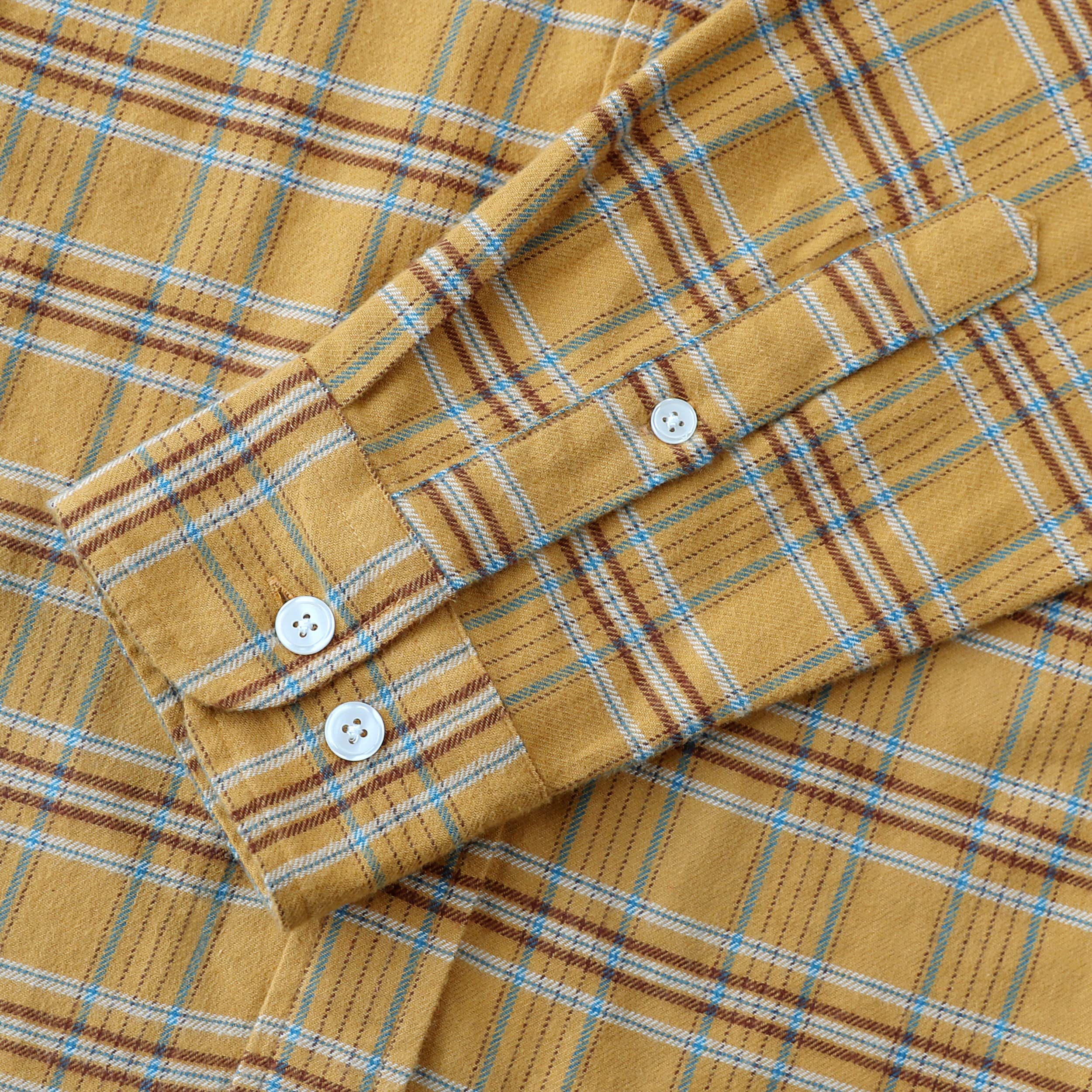 Dubinik® Camicia Flanella Uomo Camicia Quadri Uomo Cotone Casual Button Down Invernale Camicia in Flanella Leggera con Tasche