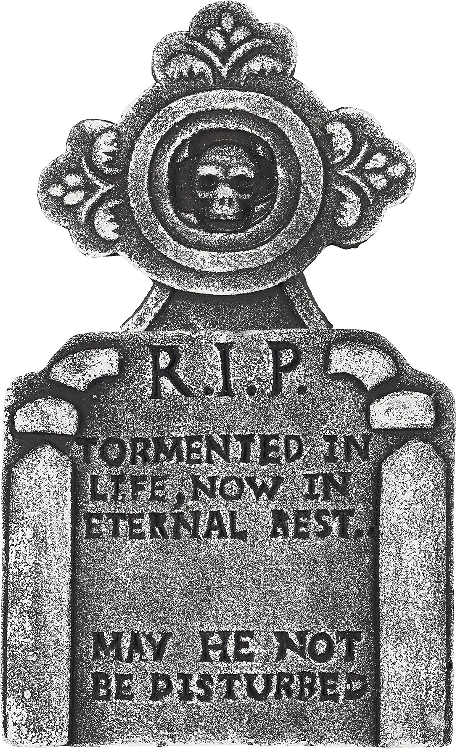 PREXTEX Pack of 4 Halloween Décor 17” RIP Graveyard Lightweight Foam Tombstone Halloween Decorations RIP