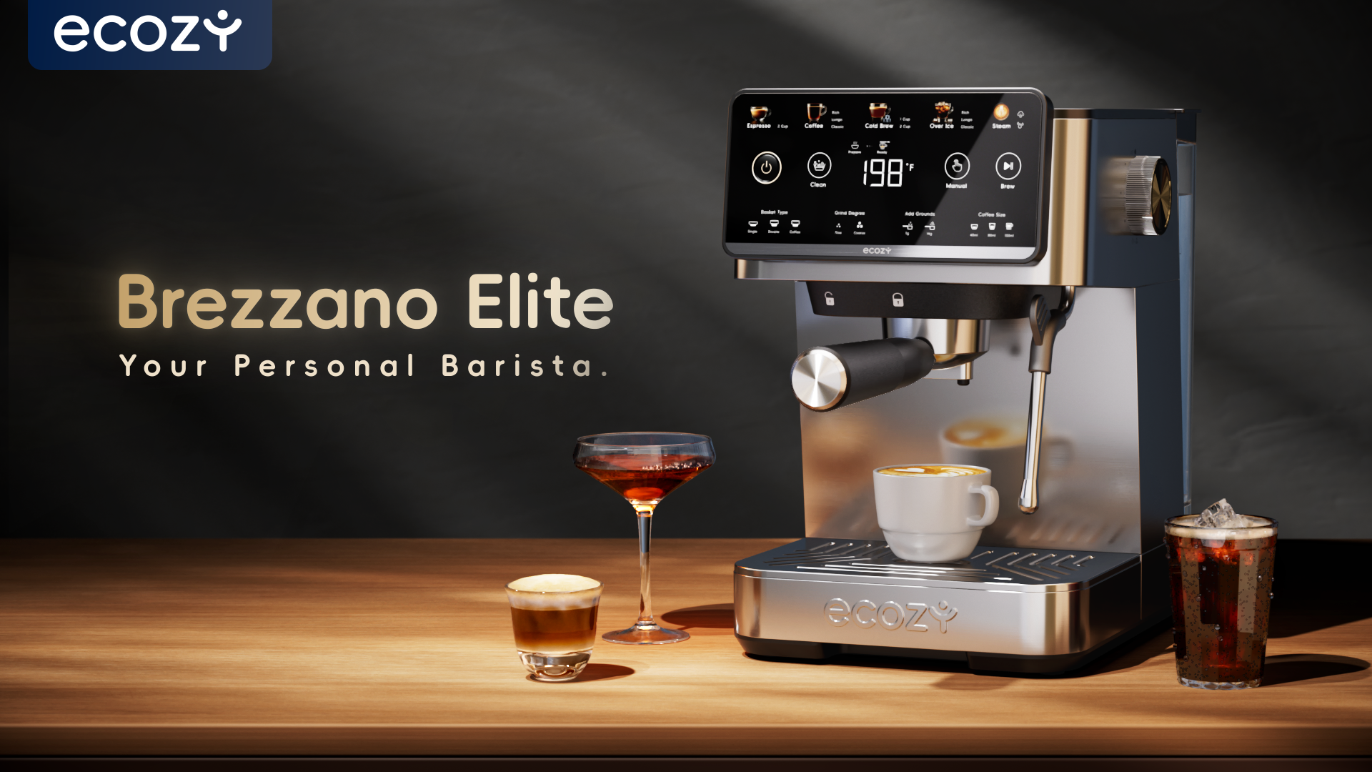 Amazon.com: ecozy 4-in-1 Espresso Machine and Coffee Maker Combo