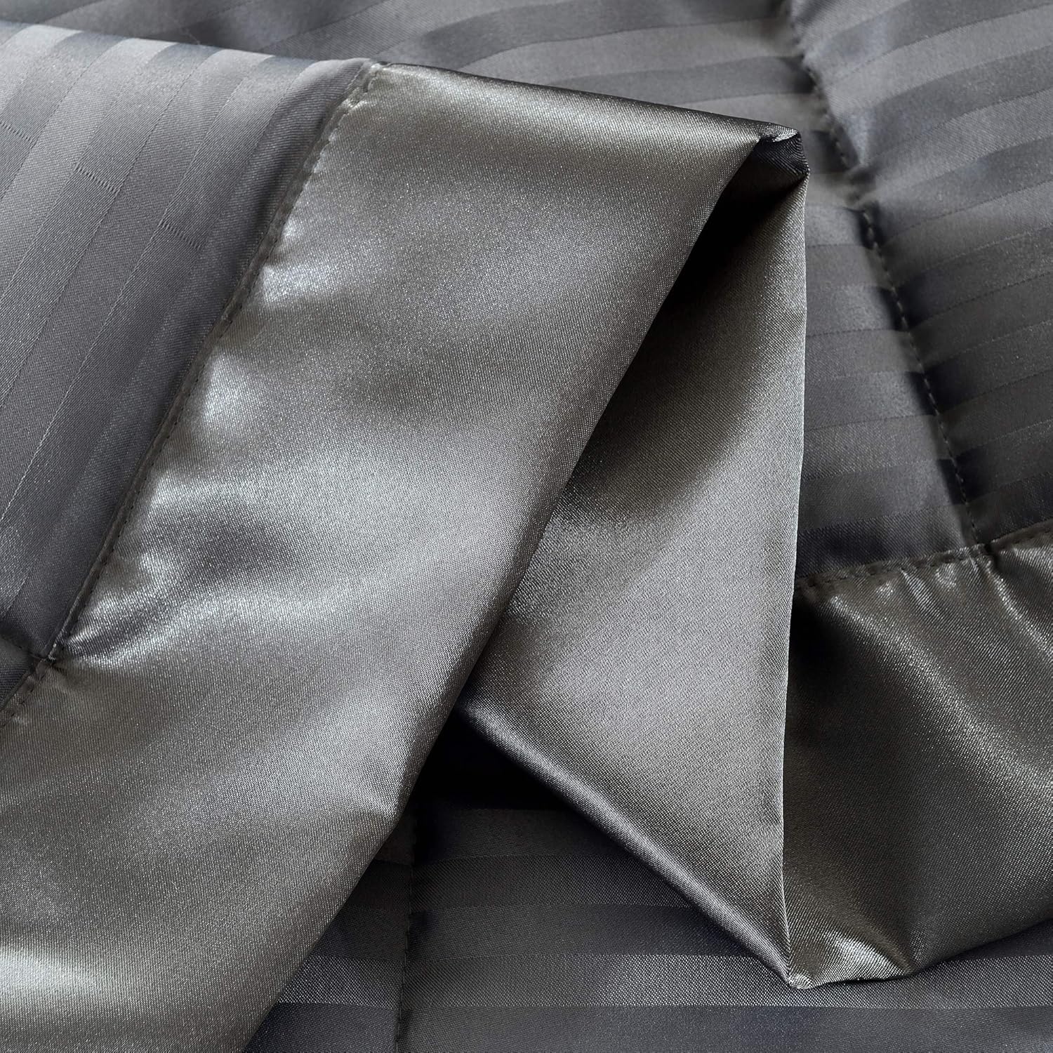 downluxe Lightweight King Down Alternative Blanket with Satin Trim, Gray, 90 X 108 Inch : Home & Kitchen
