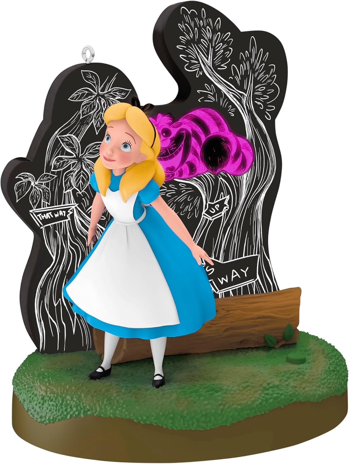 Hallmark Keepsake Christmas Ornament 2025, Disney Alice in Wonderland and The Cheshire Cat with Light, Gifts for Disney Fans