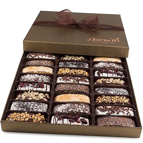 Barnetts Cesta de regalo gourmet de chocolate galletas para Navidad regalos de galletas para él y ella regalos únicos para hombres y mujeres San