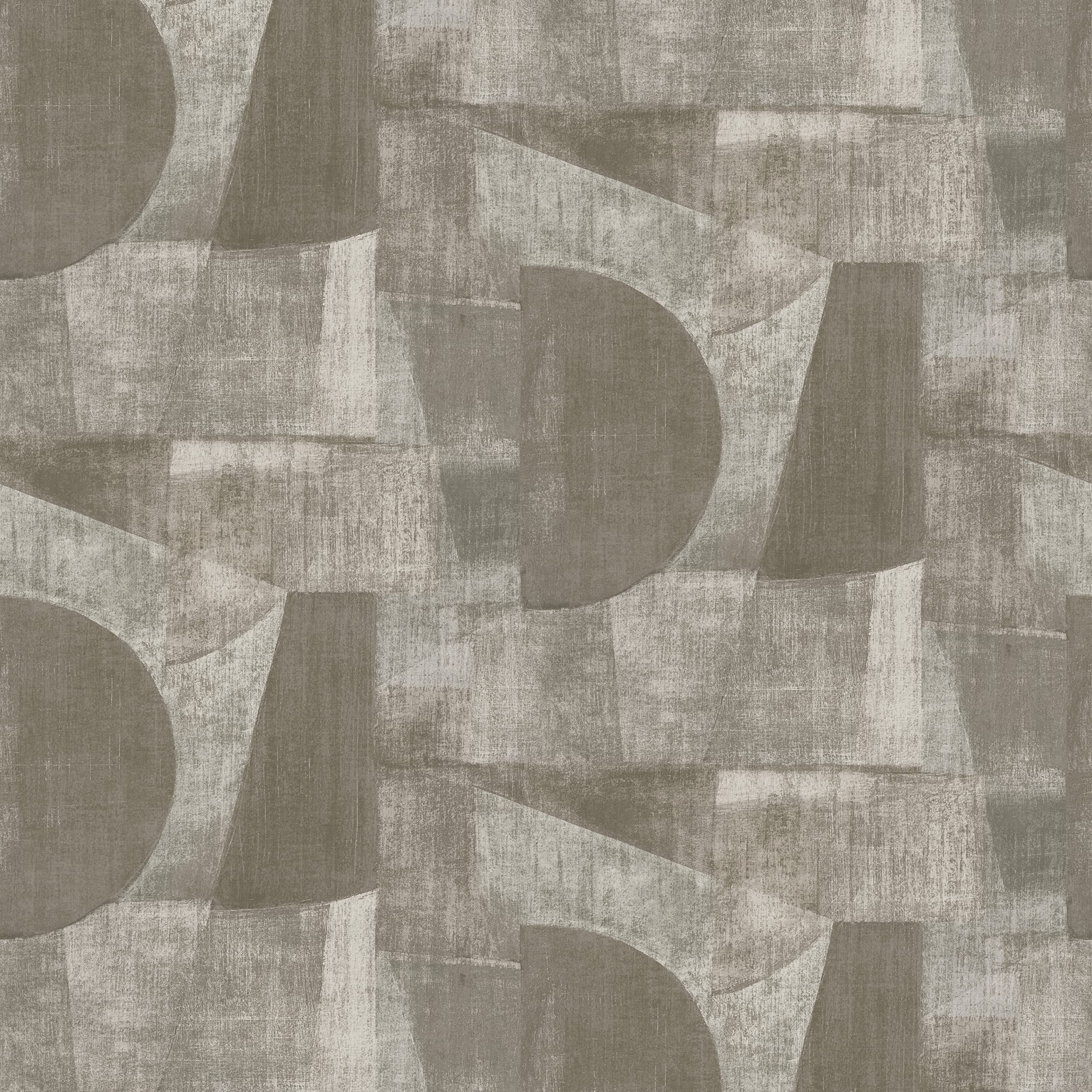 Papier peint photo non tissé géométrique gris beige Rasch WTD 521757 de 3x3 m pour mur