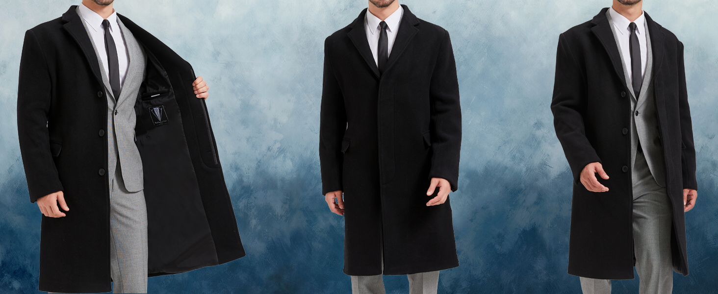 Mens Camel Overcoat Wool & Cashmere Covert Warm Winter Bond Coat