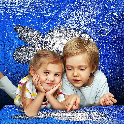 Miniatura 1 de Vibrante tela de lentejuelas de sirena, panel de pared sensorial apto para niños, artículos ideales para aula, actividad en el hogar y uso