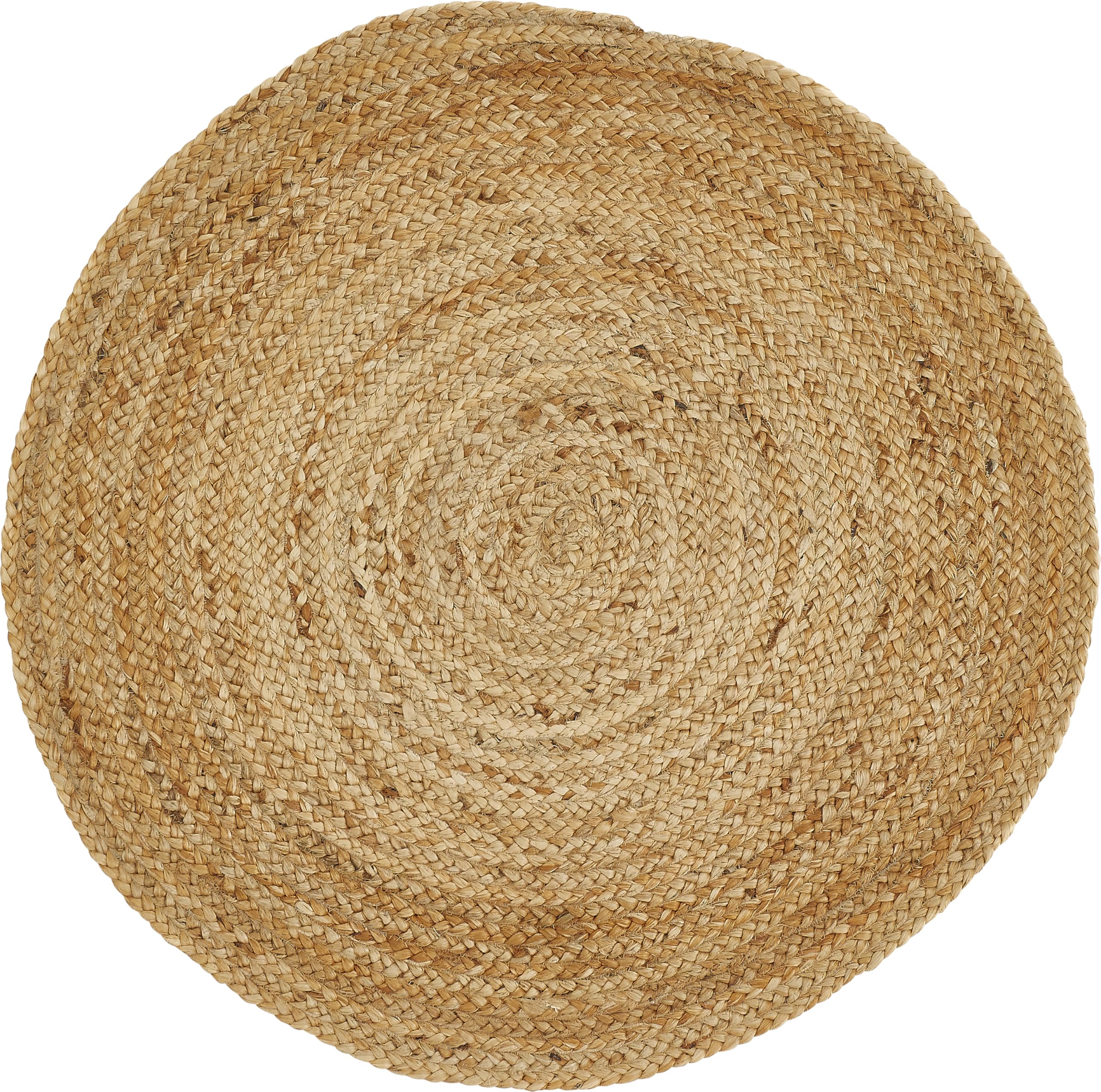 -LUXOR- living Mamda – Alfombra Redonda de Yute – también Adecuada como Alfombra de Dormitorio – sostenible – Alfombra Boho Beige – Alfombra Salón – Producto Natural 60 cm Redonda