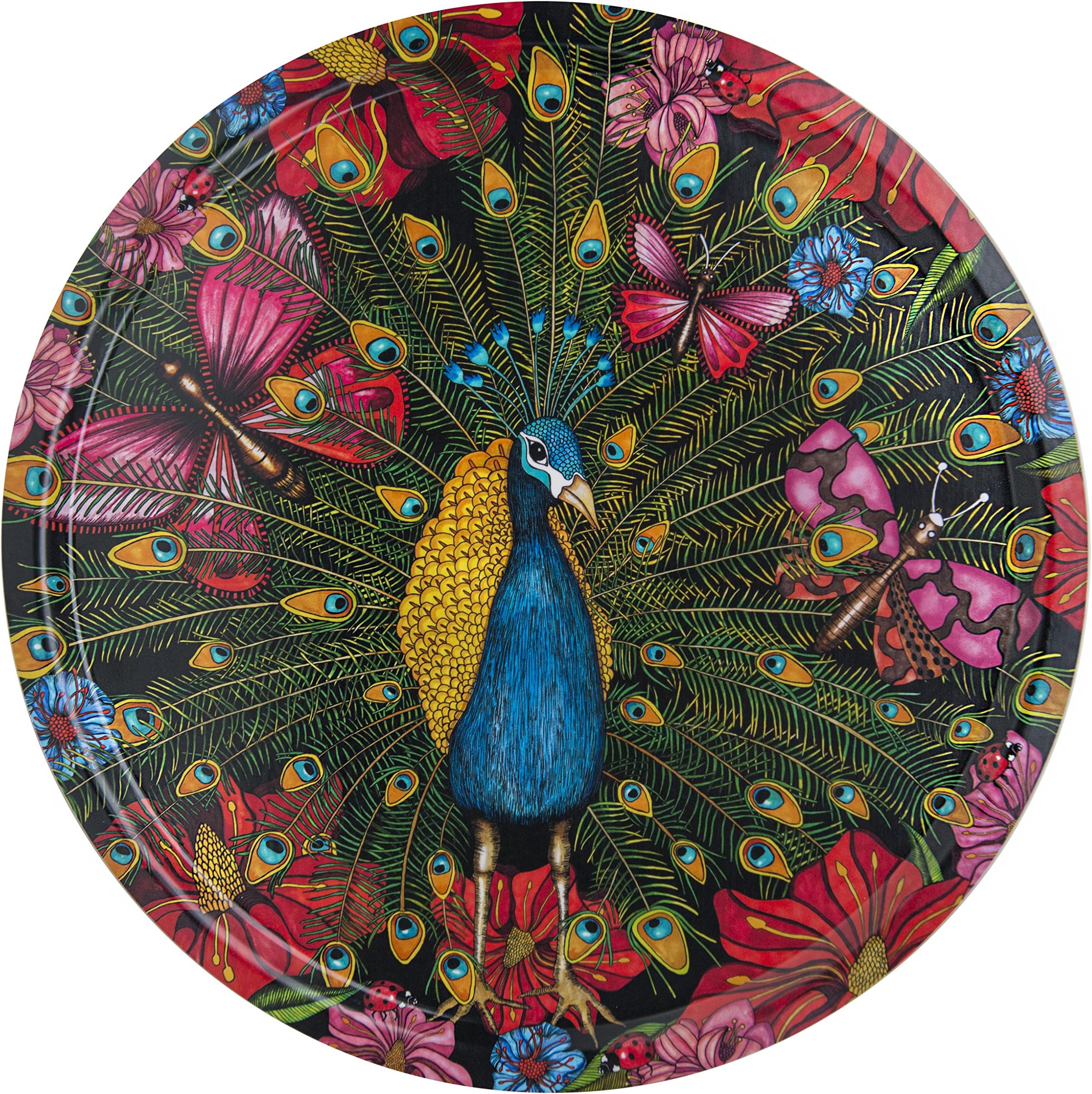 Peacock – Tray 38 cm, Multi