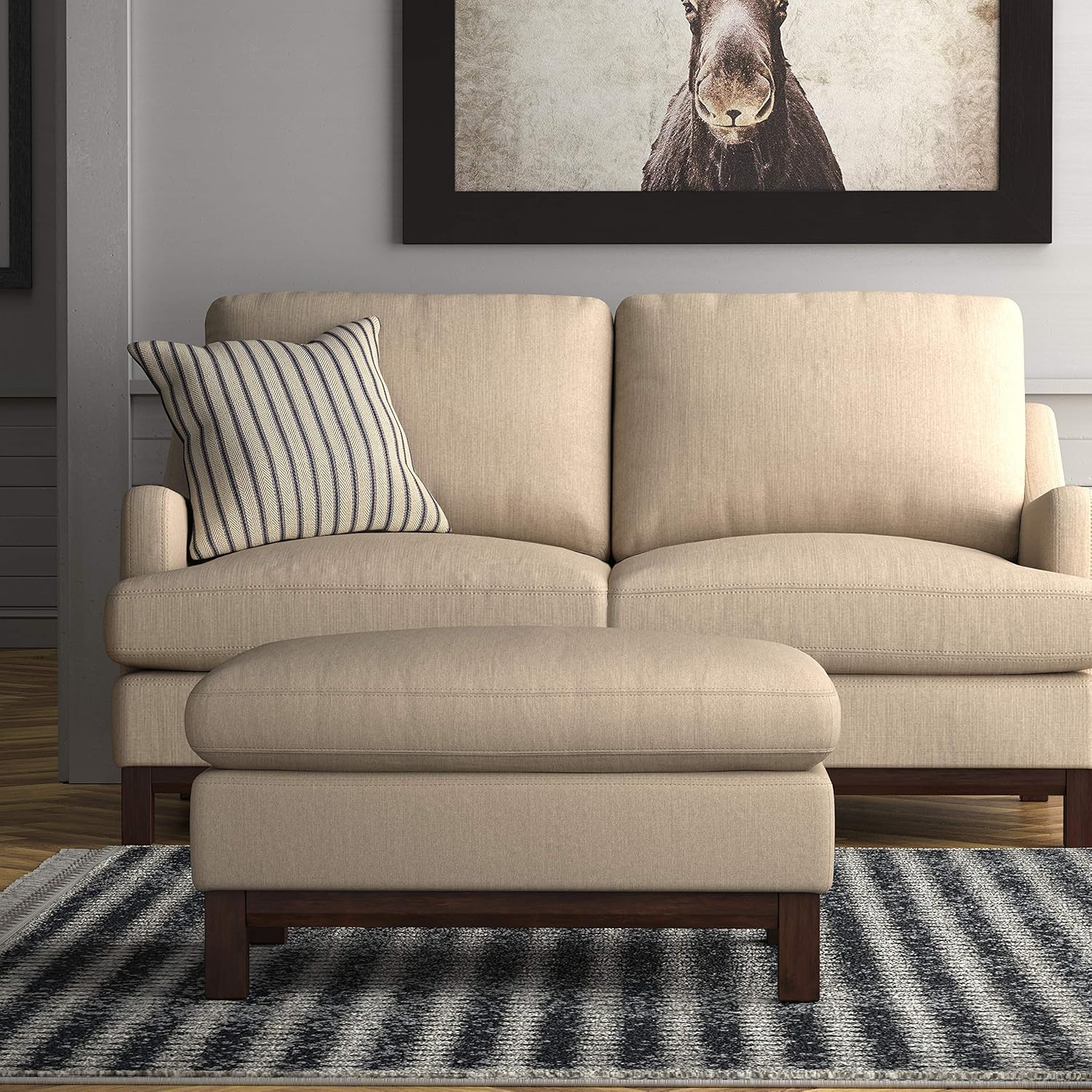  Brand – Stone & Beam Genesse Living Room Accent Chair, 37"W, Smokey Blue-Grey : Home & Kitchen