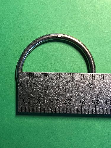 Miniatura 4 de US STAINLESS 10 piezas de acero inoxidable 316 anillo redondo soldado 3/16" x 2" (0.197 in x 1.969 in ID) grado marino