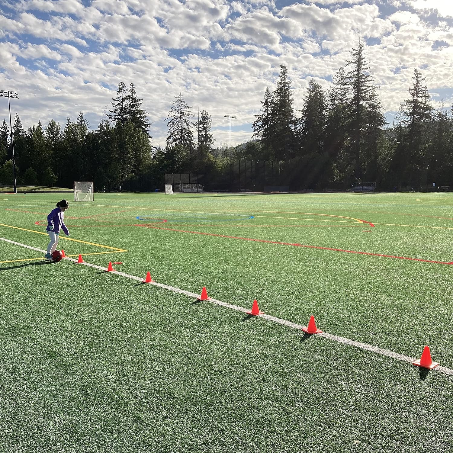 Heavy & Tough 6" Cones - Won't Fly Away in Wind or Crack/Break - LVL10 Pro Training Cones - 4 Cones - Yellow : Sports & Outdoors