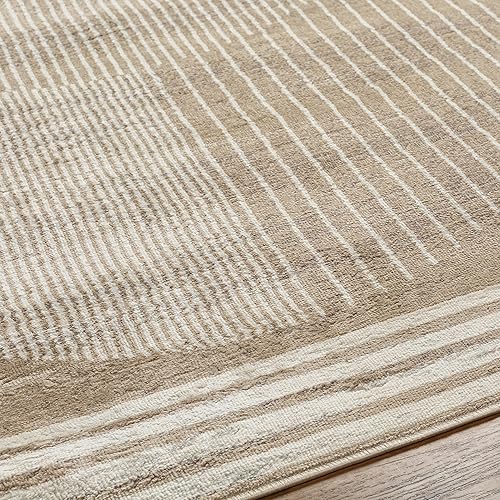 Miniatura 3 de Livabliss Floransa - Alfombra geométrica moderna, 2 pies 7 pulgadas x 7 pies 3 pulgadas, marrón medio