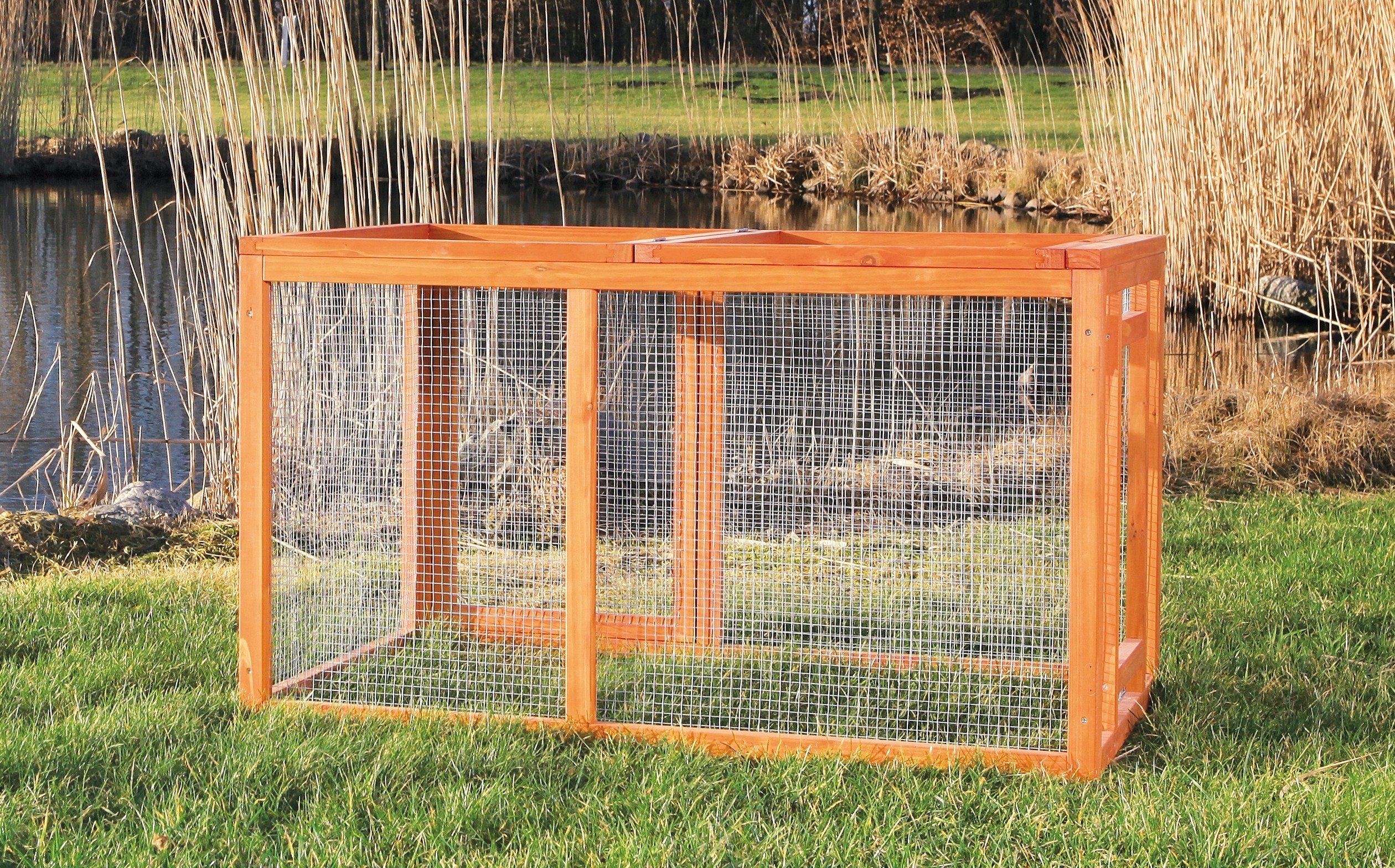 TRIXIE Outdoor Run with Cover, Chicken Cage, Chicken Backyard