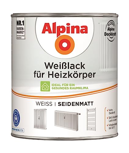 Alpina Weißlack für Heizkörper 750ml seidenmatt