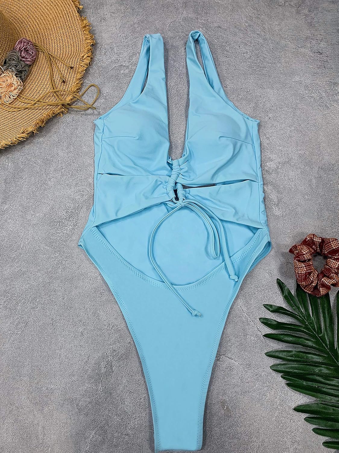 CHYRII Women's Sexy Cutout Lace Up Backless High Cut One Piece Swimsuit Monokini - Image 2