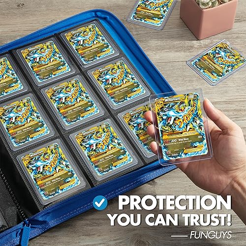 Miniatura 5 de Carpeta Toploader para tarjetas coleccionables, paquete de 2 carpetas, carpeta de 9 bolsillos, carpeta de 252 cargadores superiores, 504 carpetas de