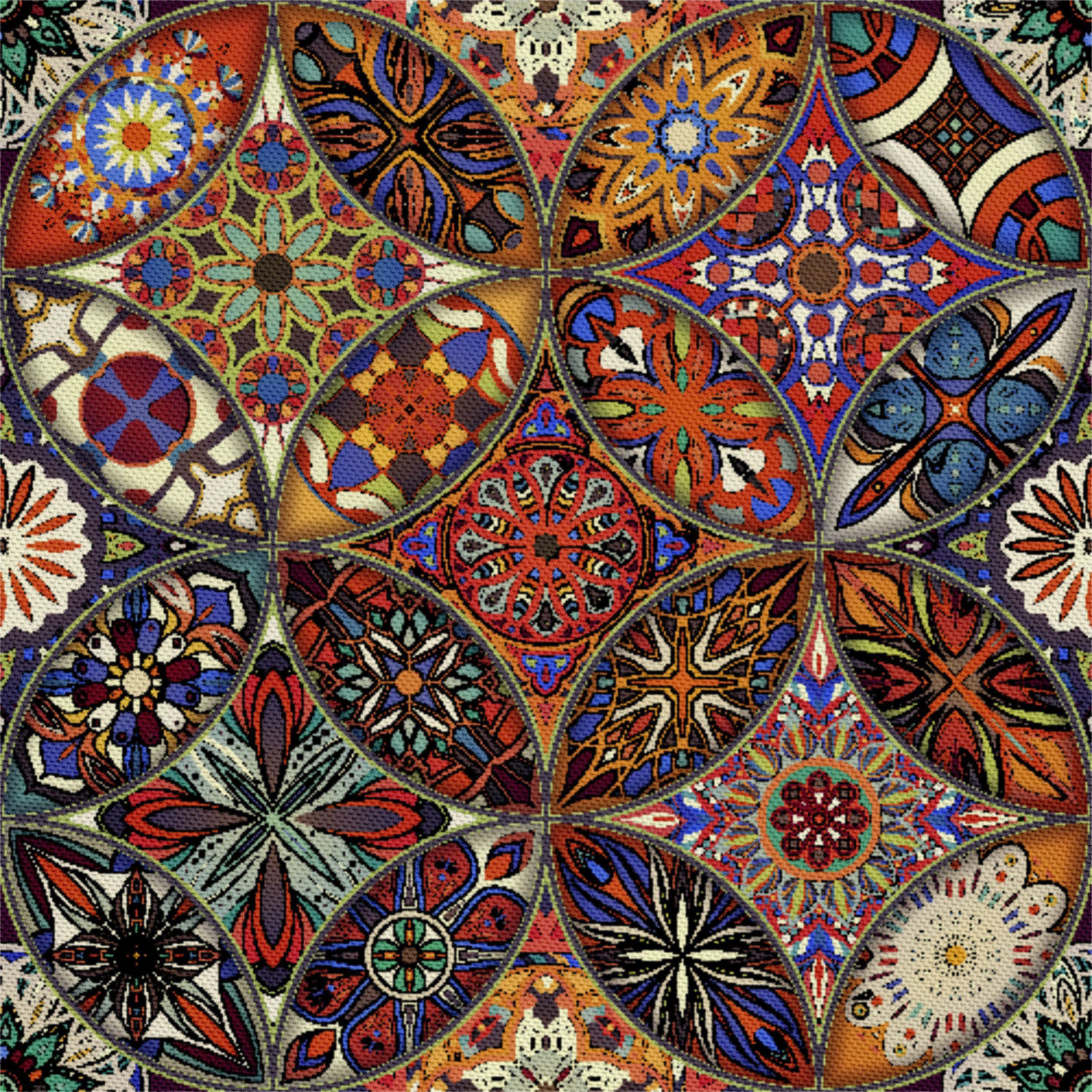 HEKO PANELS Tischdecke abwaschbar, Mandala Ethnisch, 140 x 240 cm