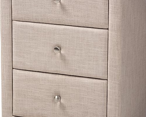 Miniatura 7 de Baxton Studio Vanessa - Mesita de noche, color gris