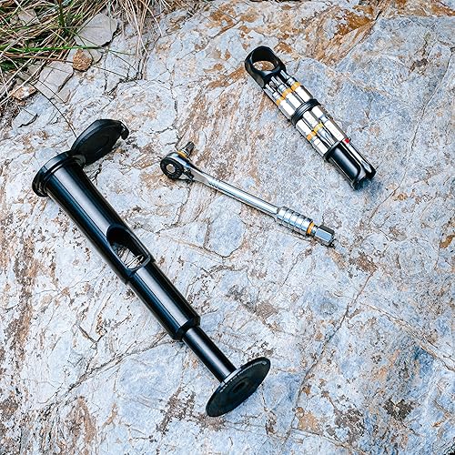 Miniatura 3 de Granite Stash RT - Multiherramienta para bicicleta de trinquete con 9 puntas almacenadas en el interior de la horquilla cónica, soporte de