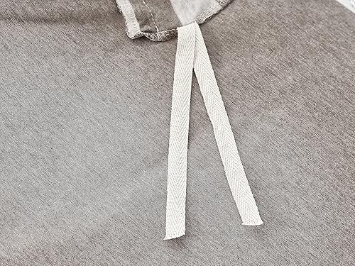 Miniatura 7 de Juego de funda de edredón de punto de jersey de algodón, tamaño individual  individual XL, súper suave, diseño cómodo, cierre de cremallera, gris