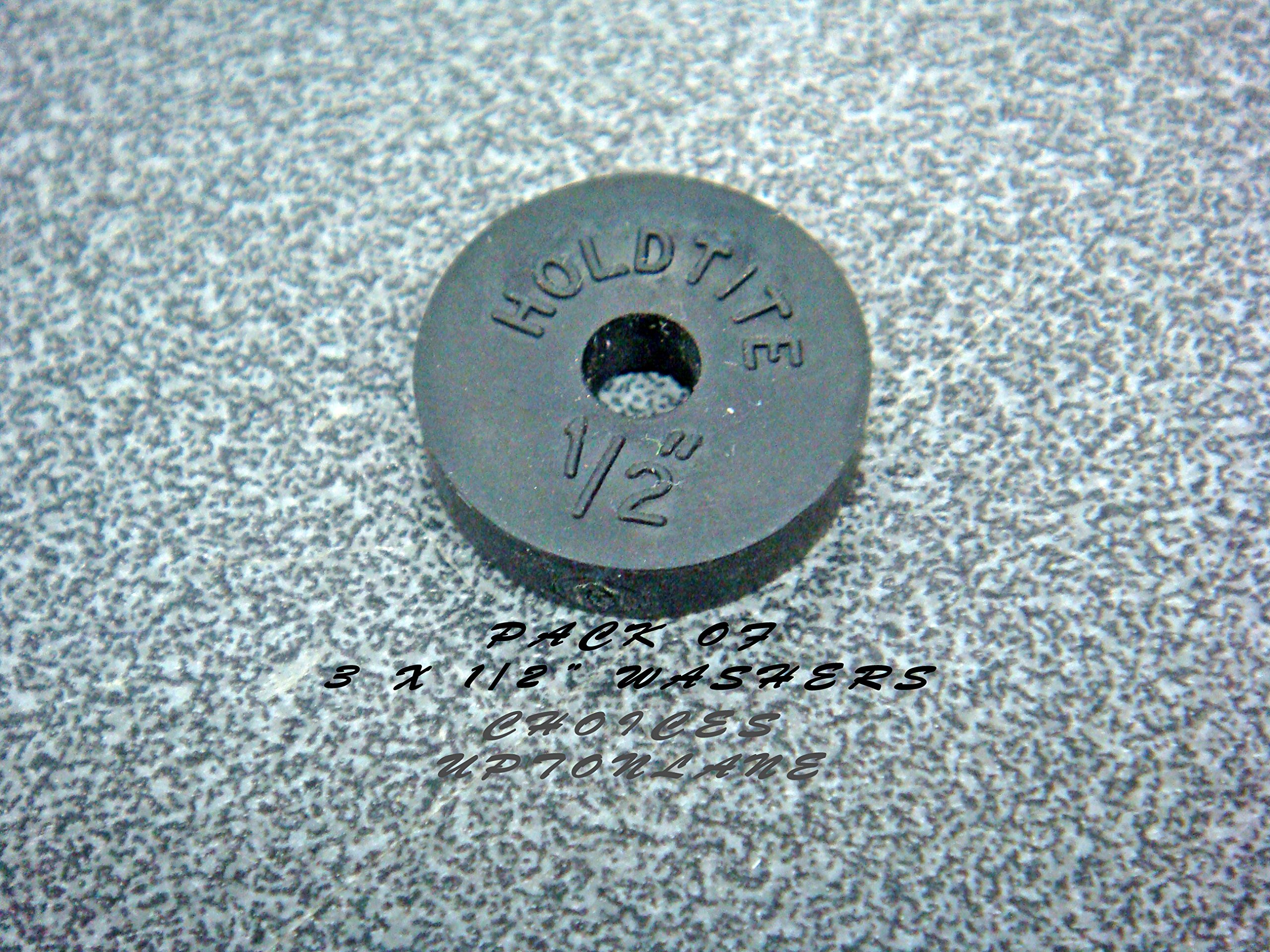 Ak Black Rubber Replacement Flat Tap Washers For Sink Bath Basin Taps Various Sizes & Packs (Pack Of 3 X 1/2")