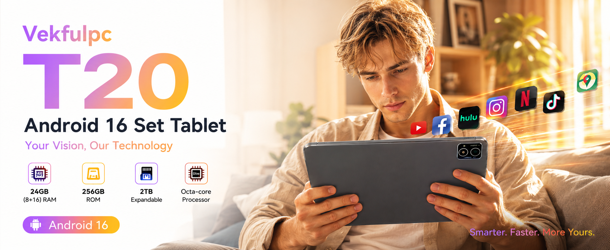 Amazon.com : Tablet, Android 16 Tablet with Keyboard, 24GB +256GB