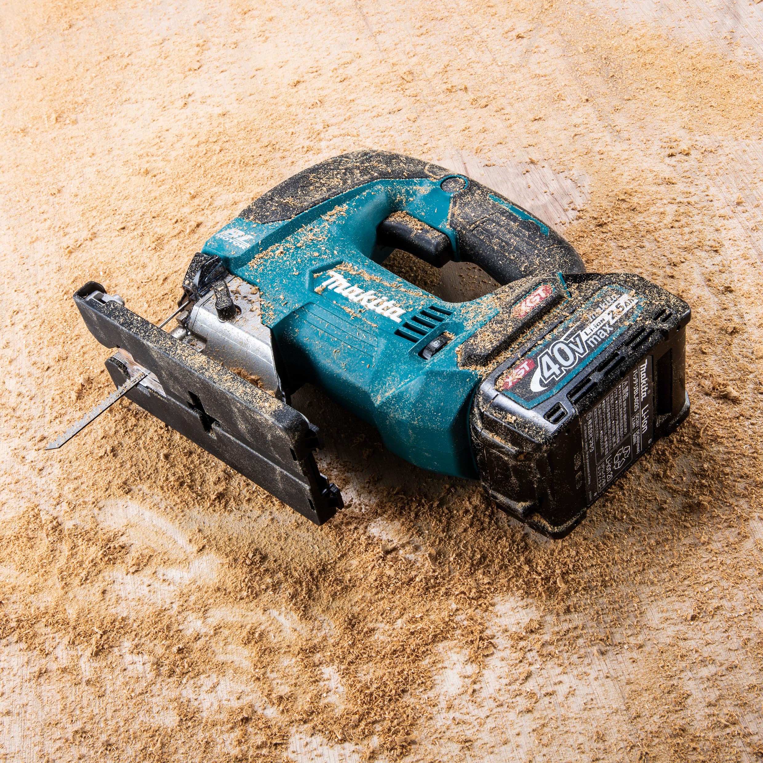 Makita JV002GZ - Sierra de calar colgante con batería (40 V, máx. (sin batería, sin cargador)