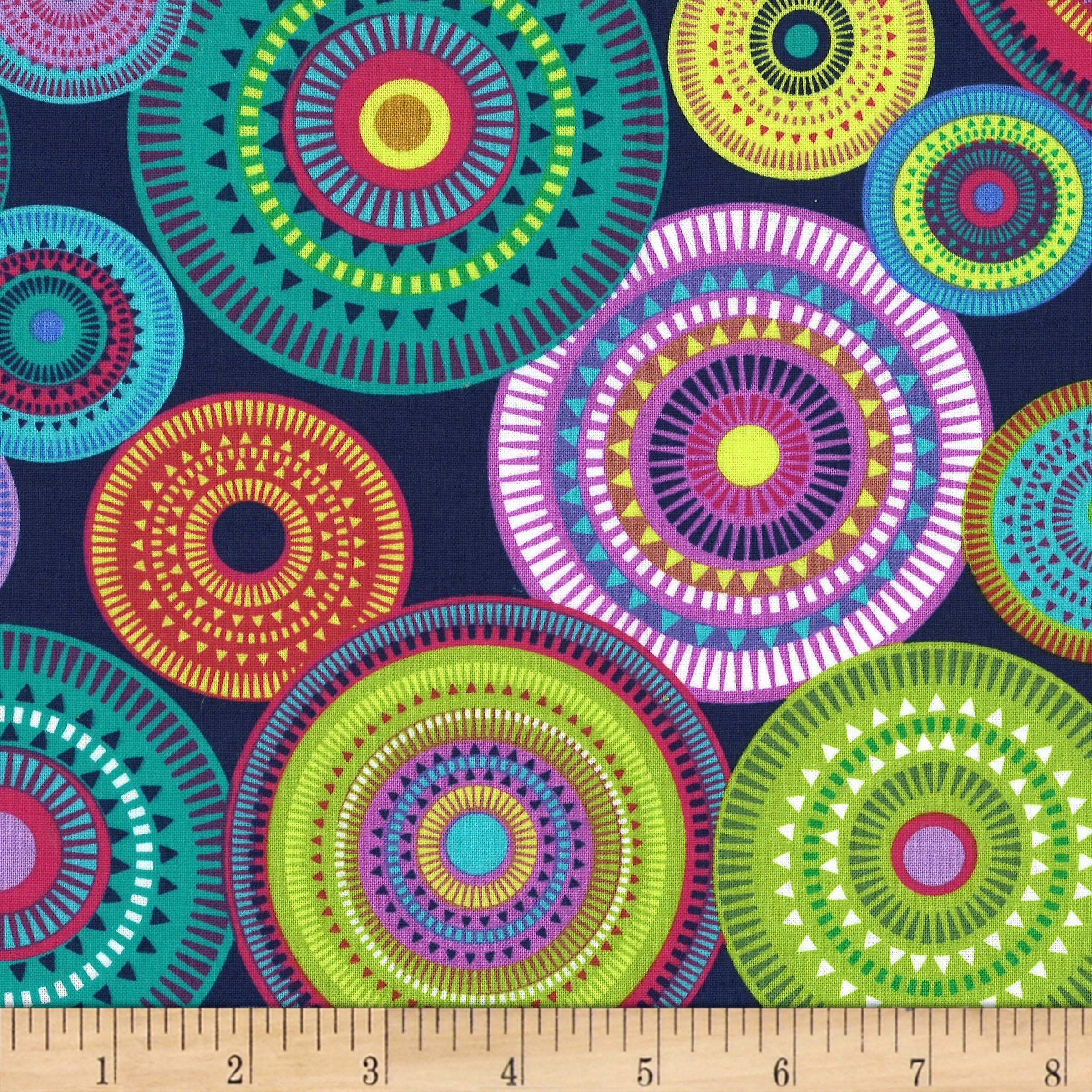 Michael Miller Fantasy Woods Little Little Aurora Borealis Jewel, Fabric by the Yard